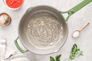 Butter and flour whisked together in a pan