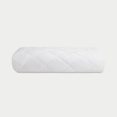 one quilted folded mattress protector