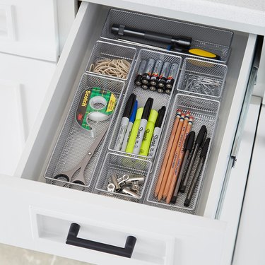 The Container Store Silver Mesh Drawer Organizers