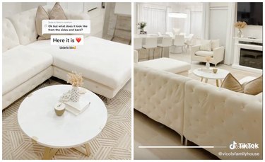 sectional sofa cleaning hack on tiktok
