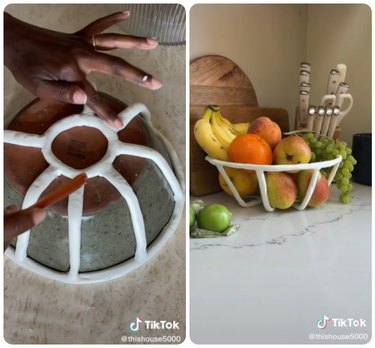 How to make a fruit bowl with air-dry clay
