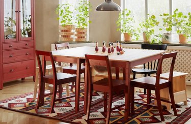 Folklore fusion dining room setup by IKEA