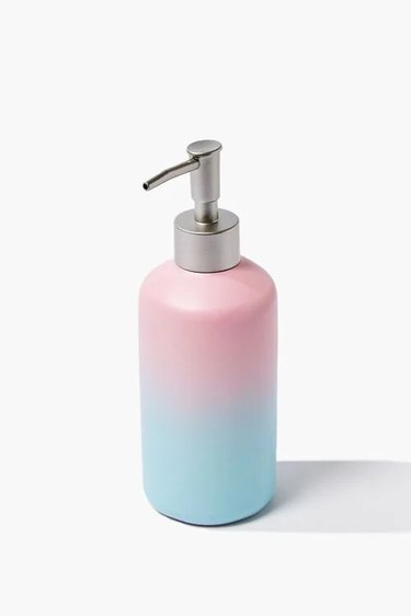 pink blue ombre soap dispenser