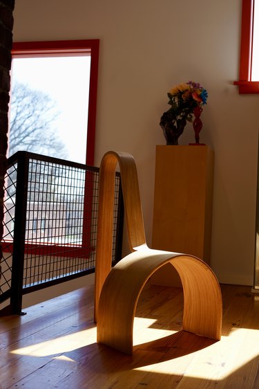 Tiarra Bell's Mountain Chair, a fully wood chair featuring curved shapes.
