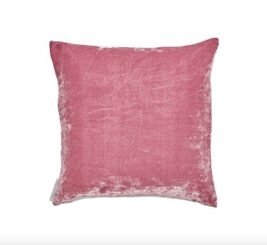 pink velvet pillow