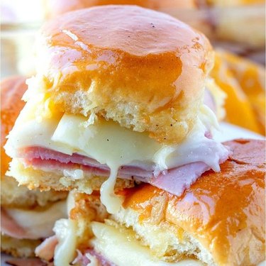 The Country Cook Glazed Ham and Cheese Rolls