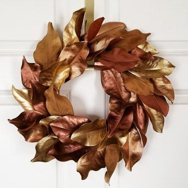 Gold and copper leaf wreath