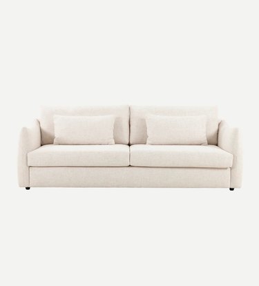 simple white sofa