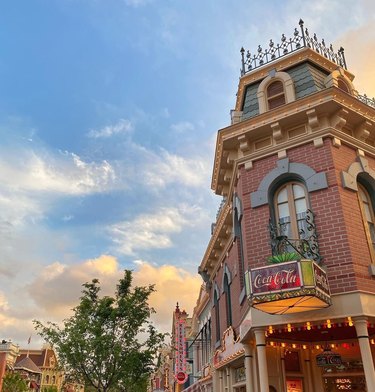 A view of the Main Street, USA, buildings in Disneyland.