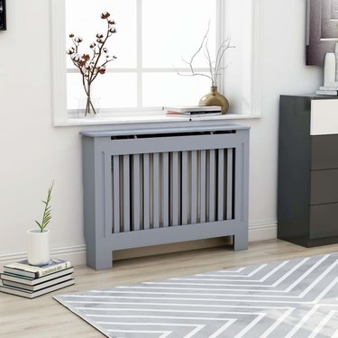 radiator cover ideas with gray cover