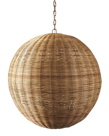 Round rattan pendant lamp from Serena & Lily