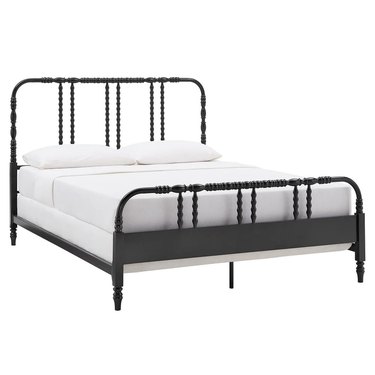 Bobbin-style wood bed from from Overstoock