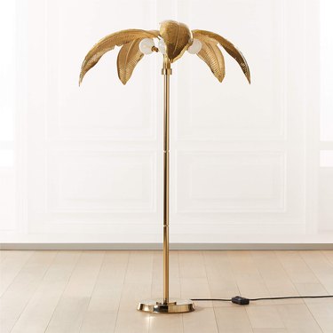 CB2 Palm Brass Floor Lamp