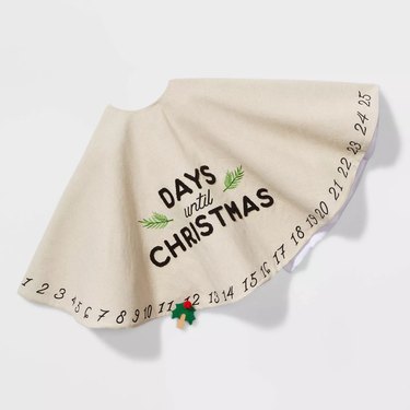 Wondershop Canvas Christmas Countdown Tree Skirt