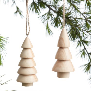 wood tree ornaments