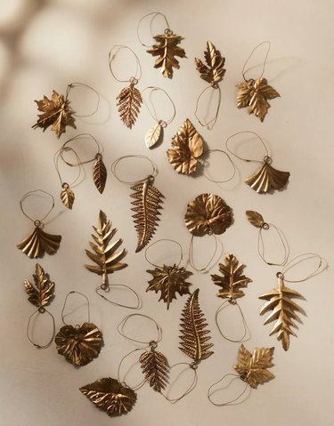 leafy brass ornaments