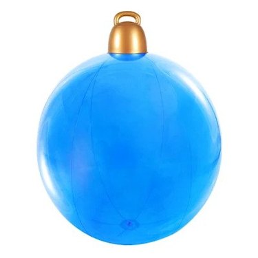 Blue blow-up ornament
