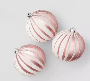 pink blush ornaments