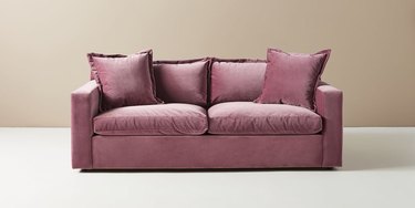 Pink velvet sleeper sofa
