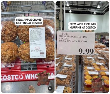 Apple crumb muffins at Costco
