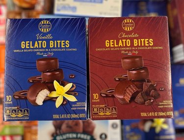 Chocolate-covered gelato bites at Aldi