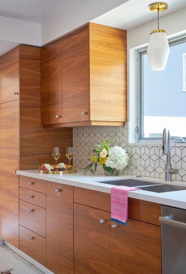 Semihandmade walnut kitchen cabinet fronts