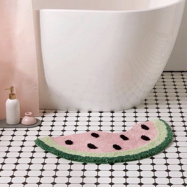 Watermelon comfy bath rug