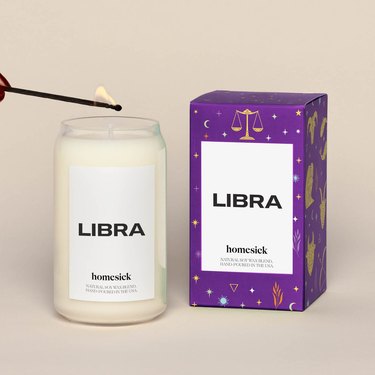 homesick libra astrology candle
