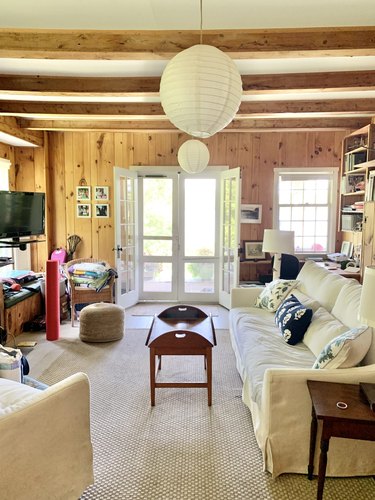 knotty pine living room idea