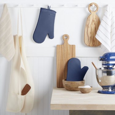kitchenware in blue and white