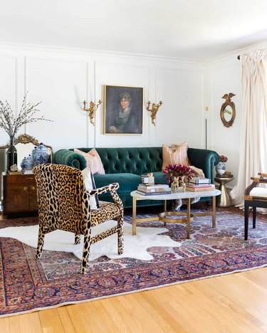 Hollywood regency vintage living room