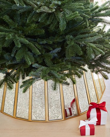 Mirrored Christmas tree collar from Balsam Hill