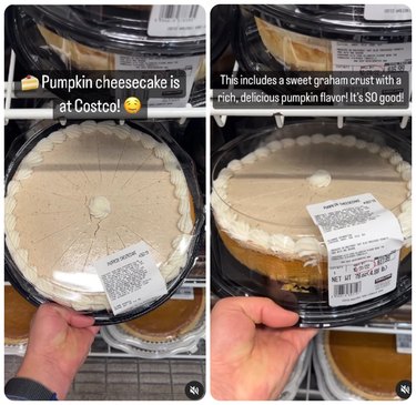 Pumpkin cheesecake at Costco