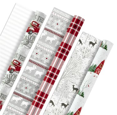 Hallmark Holiday Reversible Wrapping Paper Bundle