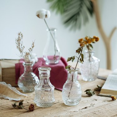 vintage-inspired bud vases