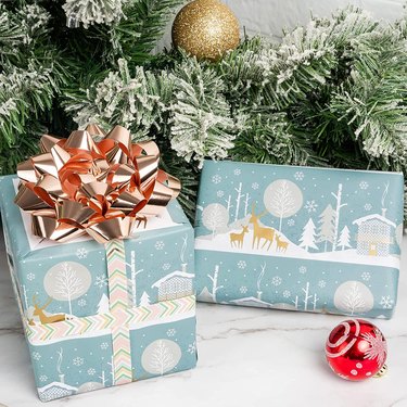Reversible Christmas Wrapping Paper