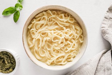 Creamy ramen in a bowl