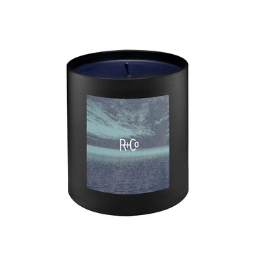 candle with ocean on it