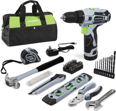 tool kit in green and gray