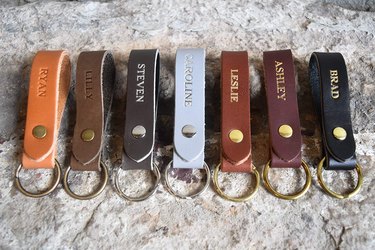 customized leather keychains