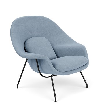 Light blue womb chair