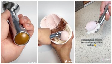 ice cream scoop hack on tiktok