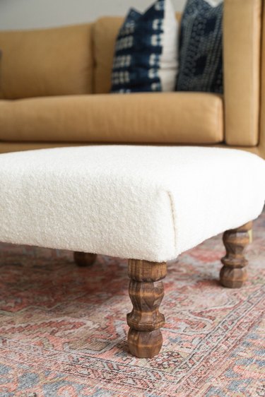 DIY Boucle Ottoman