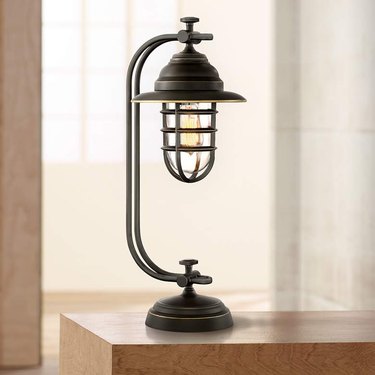 Oil-Rubbed Bronze Lantern Desk Lamp
