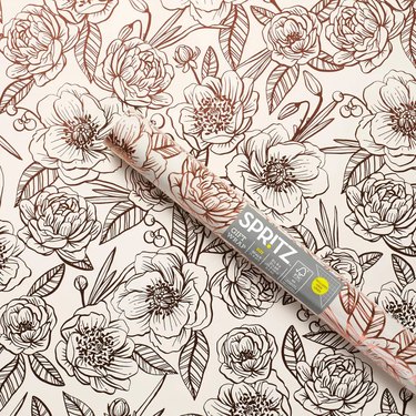 Target foil flowers wrapping paper