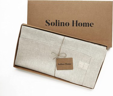 Solino Home Pure Linen Tablecloth in Light Natural