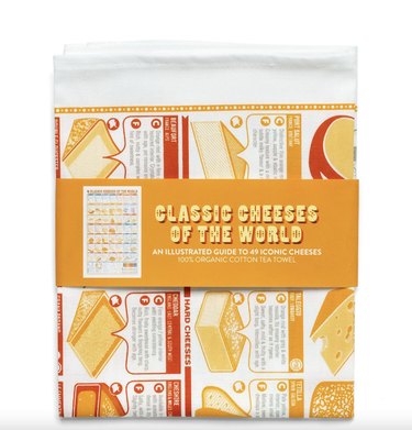 Wolf & Badger Cheeses of the World Tea Towel, $20