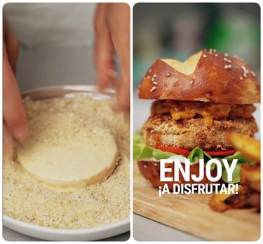 Crispy onion burger by Addicted to Humus