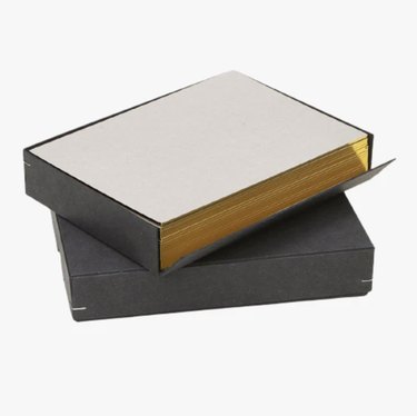 Wms & Co. Kraft Chipboard Notecards With Metallic Edges, $38