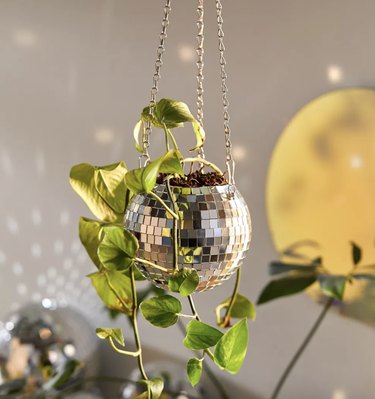 Urban Outfitters Disco Ball Hanging Planter, $30